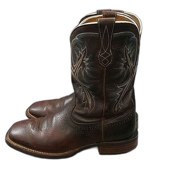 Ariat Quickdraw Square Toe Western Boots Men's 8 D Brown Oiled Rowdy 10006714 - Picture 9 of 12